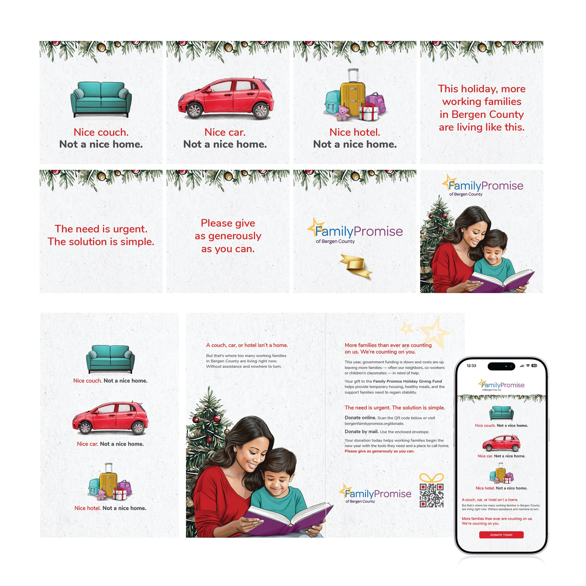 Family Promise of Bergen Year End Appeal — Social Media design — by Barnett Design, Inc. — 2026 GDUSA award entry