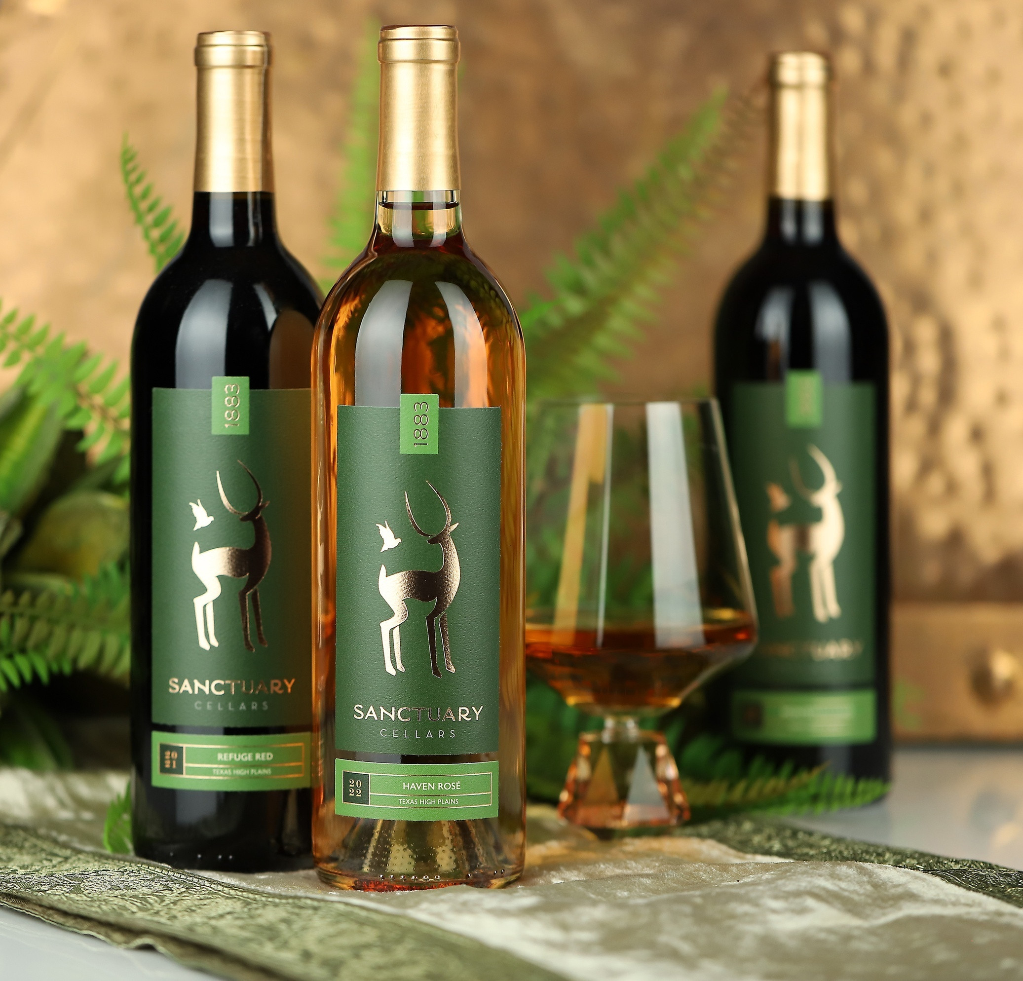 1883 Sanctuary Cellars Package Design — Wine, Beer, Liquor & Spirits design — by Sara Nelson Design, Ltd. — 2025 GDUSA award entry