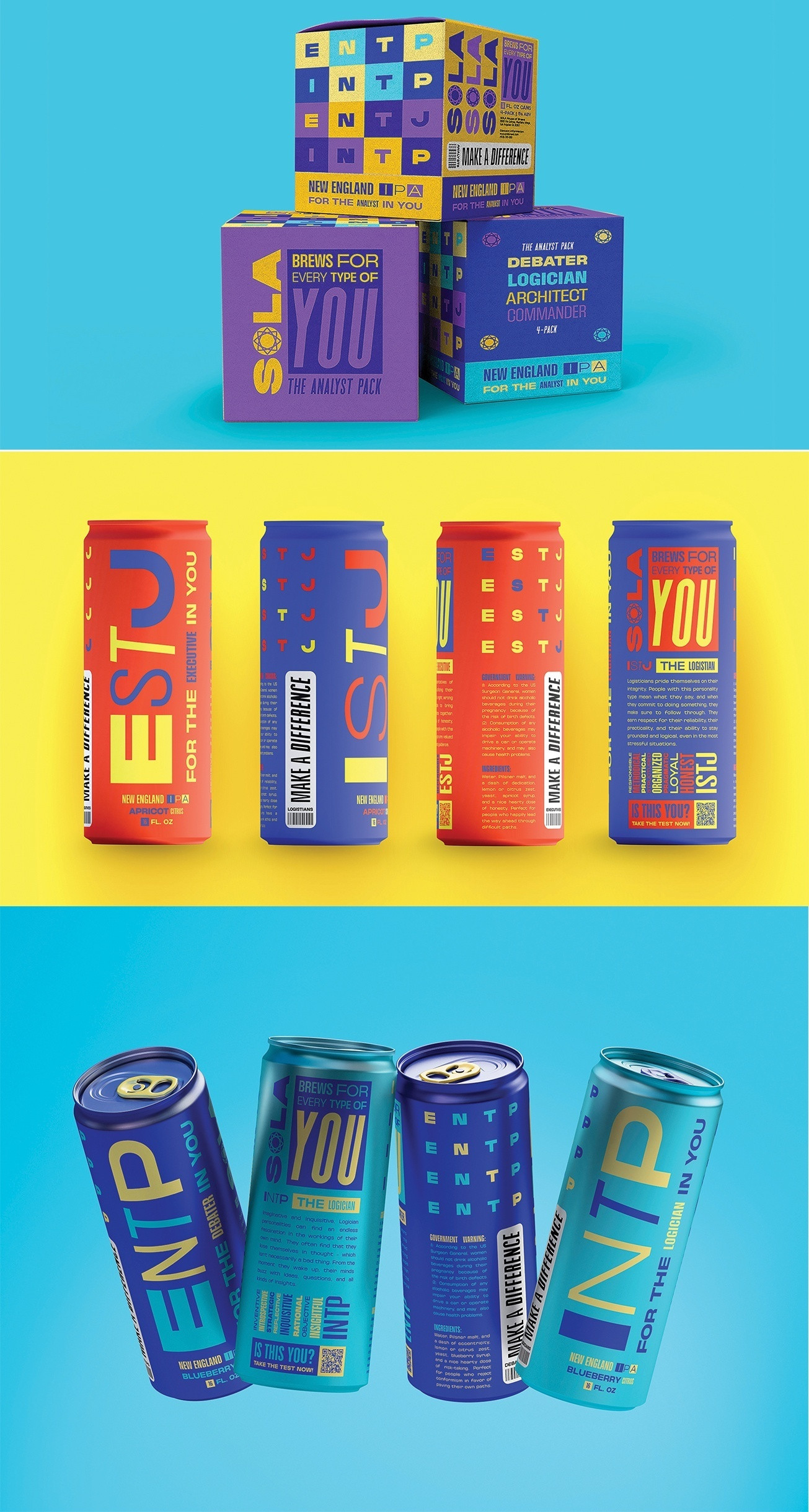 SOLA: MBTI Brews Student Work — Student Work design — by Savannah College of Art and Design (SCAD) — 2025 GDUSA award entry