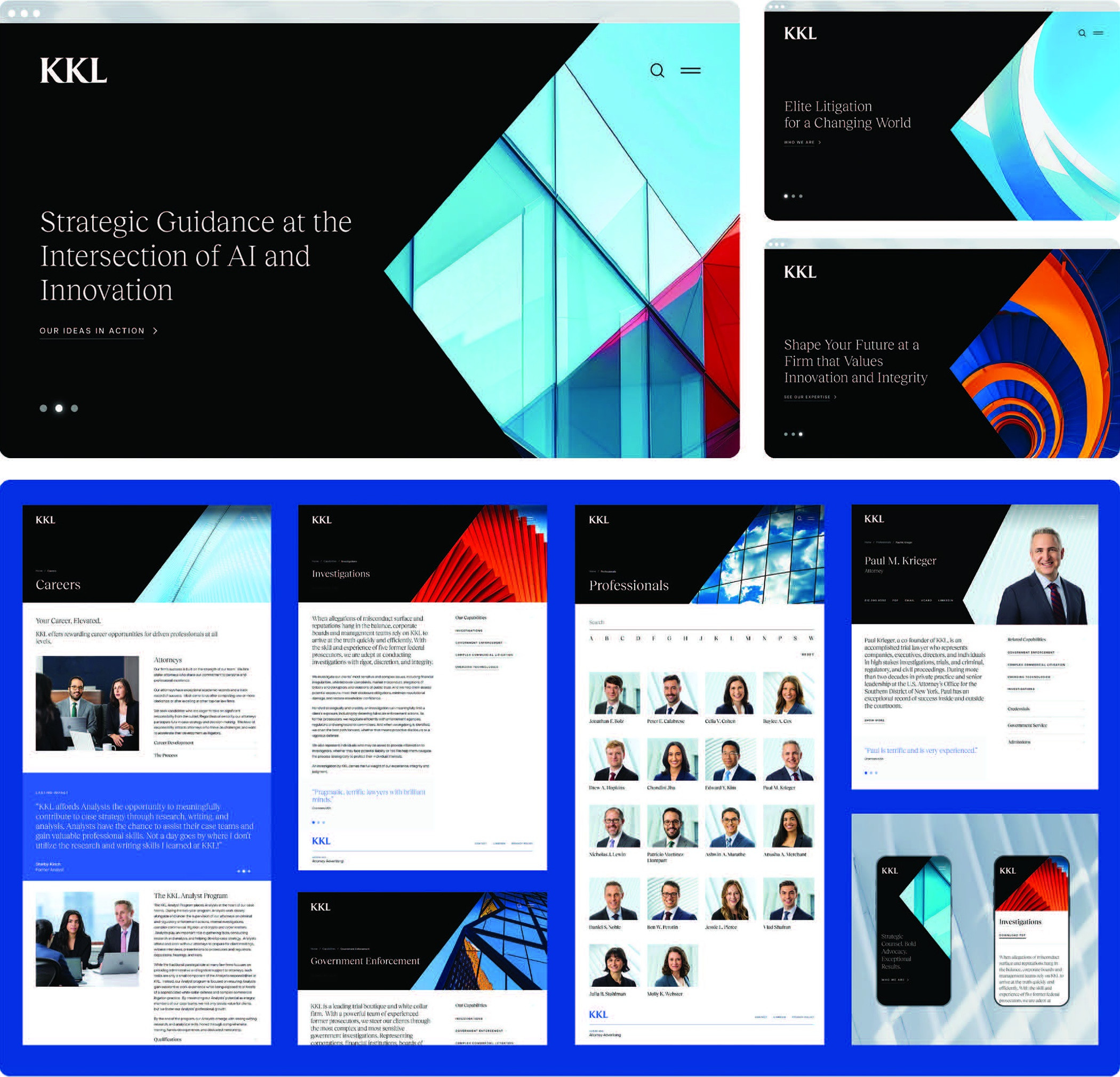 KKL Law Firm Website — Websites/Microsites design — by Decker Design, Inc. — 2026 GDUSA award entry
