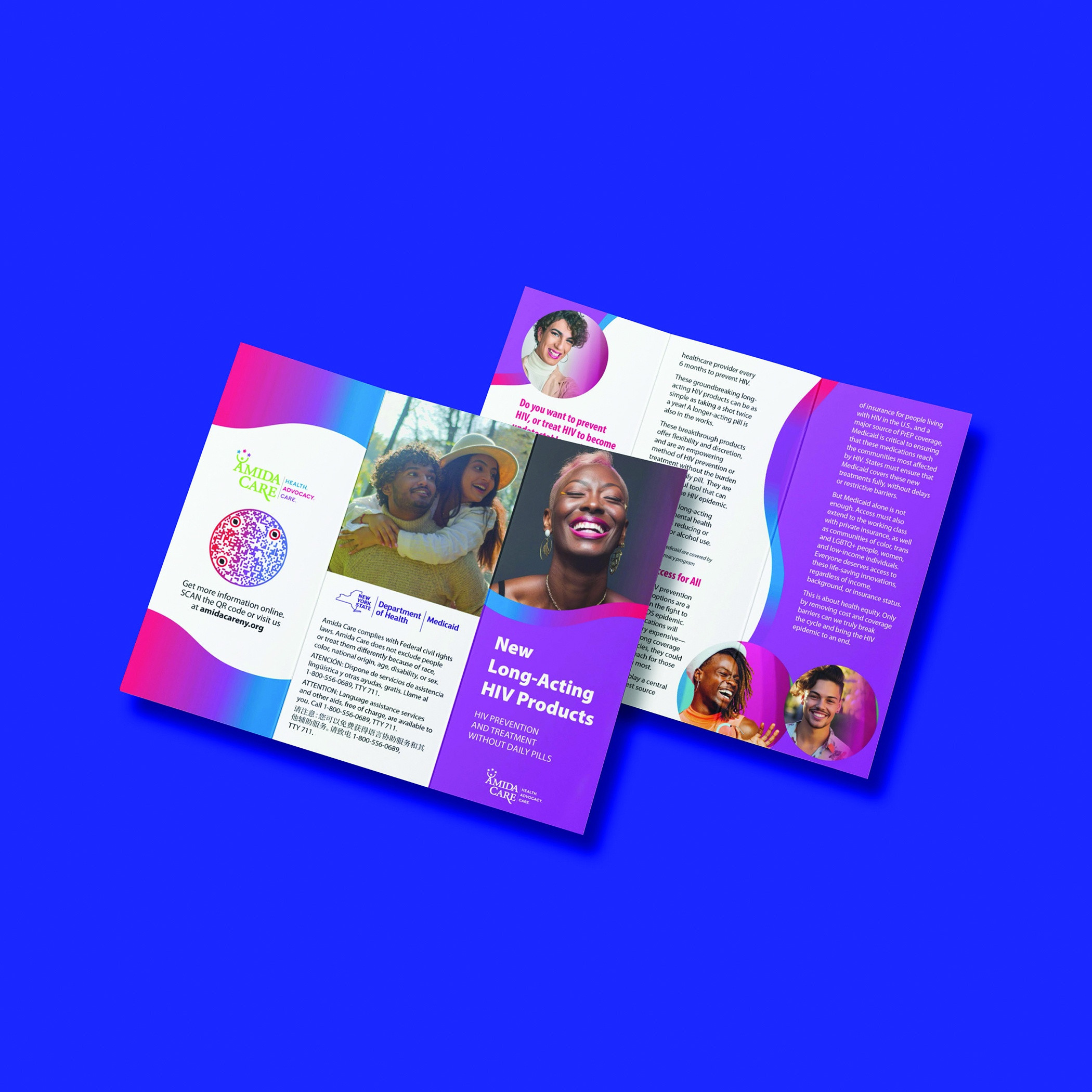 Amida Care Long-Acting HIV Products Brochure — Brochures & Collateral design — by A Great Idea — 2025 GDUSA award entry
