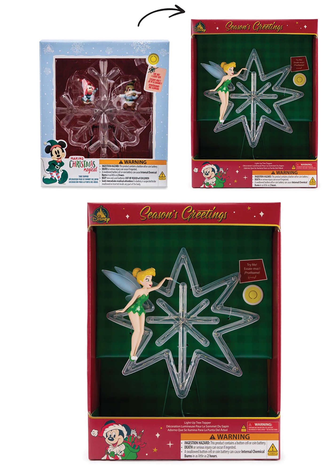 Disney Tree Topper, Plastic Reduction — Sustainable Packaging design — by Disney Consumer Products — 2026 GDUSA award winner