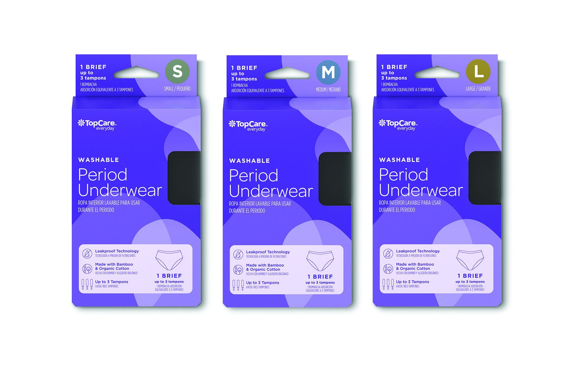 TopCare Feminine Care: Period Underwear — Health & Pharmaceuticals design — by Topco Associates LLC | Marks, part of SGS&CO — 2025 GDUSA award entry