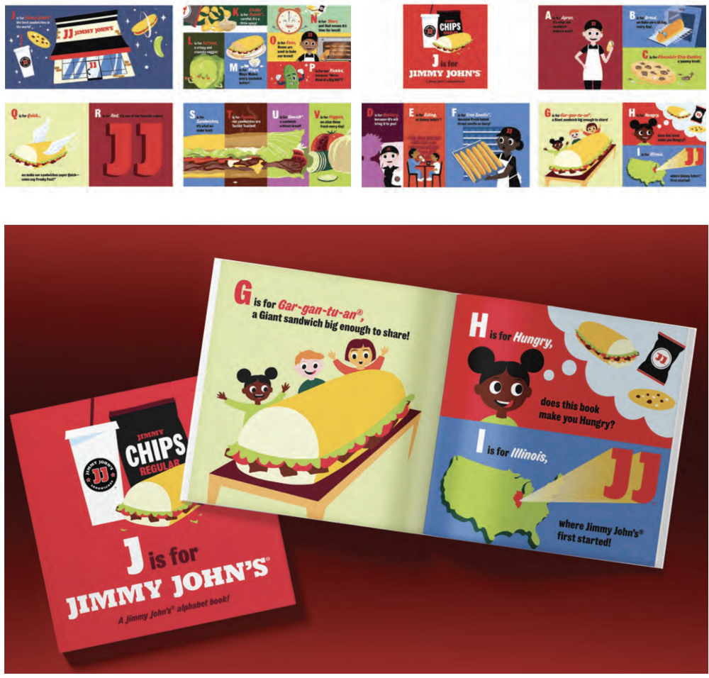 Jimmy John’s ABC Kid’s Book — Books design — by Maverick Studios — 2025 GDUSA award entry