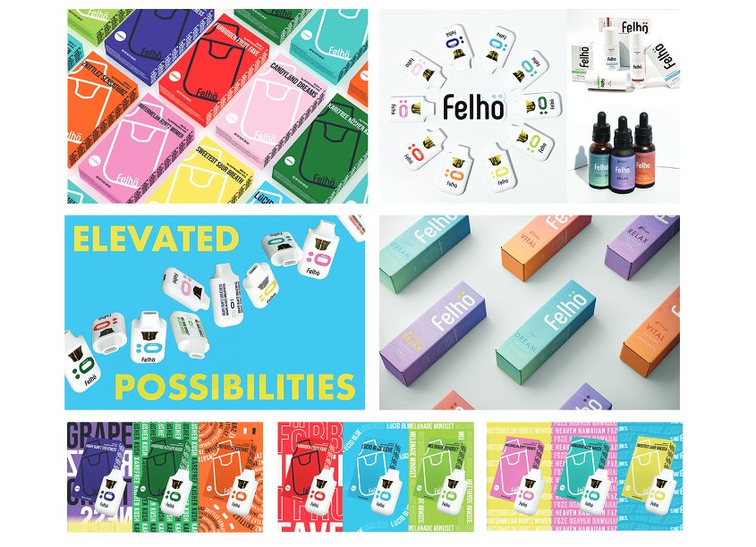 Felh&ouml; Lookbook — Cannabis Branding + Logos design — by Felh&ouml; — 2023 GDUSA award entry